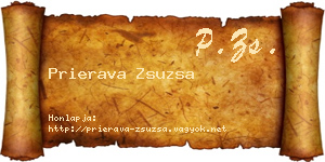 Prierava Zsuzsa névjegykártya